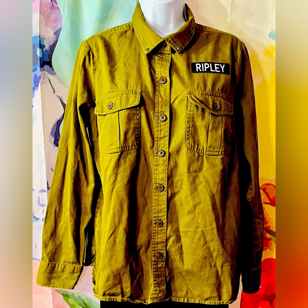 RIPLEY FROM ALIENS Size Large Classic Olive Denim Jacket